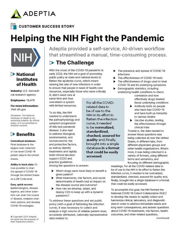 Helping the NIH Fight the Pandemic